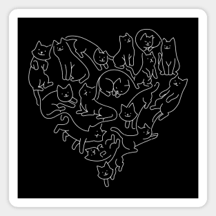 Wool Heart Cats by Tobe Fonseca Magnet